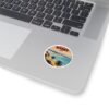Sitges Spain Sticker - Retro Sunset Beach Art, Mediterranean Travel Decal, Spanish Coastal Town Souvenir, Palm Trees Ocean View