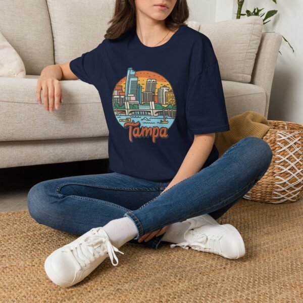 Tampa Florida T-Shirt - Cityscape Sunset Tee, Tampa Skyline Shirt, Unisex Softstyle Gift for Travelers
