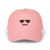 Pixel Cool Face Embroidered Hat - Retro 8-Bit Minimalist Dad Cap, Gaming Aesthetic Streetwear, Fun Pixel Art Gift
