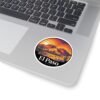 El Paso Texas Sticker - Franklin Mountains Sunset Desert Vinyl Decal, Southwest Cactus Landscape Art, Travel Souvenir for Laptops