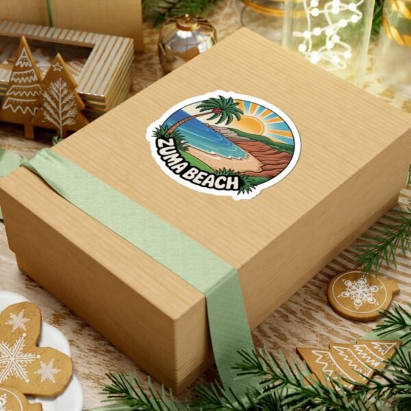 Zuma Beach Sticker - Retro Cartoon California Decal, Funny Travel Souvenir, Cool Beach Art, Malibu Summer Vibe Gift Idea