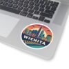 Wichita, Kansas Skyline Art - Kiss-Cut Stickers | Vibrant Cityscape Design