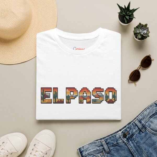 El Paso Texas Pixel Art Shirt - Retro 8-Bit Desert Sunset Design | Unisex Softstyle T-Shirt