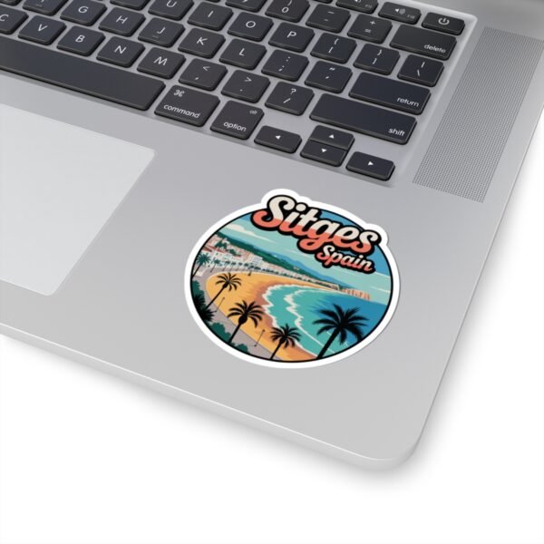 Sitges Spain Sticker - Retro Coastal Travel Decal, Mediterranean Beach Souvenir