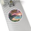 Kapaa Hawaii Pixel Art Sticker - Retro 8-Bit Sunset Beach Scene with Palms & Ocean Waves - Vintage Travel Aesthetic Gaming Souvenir