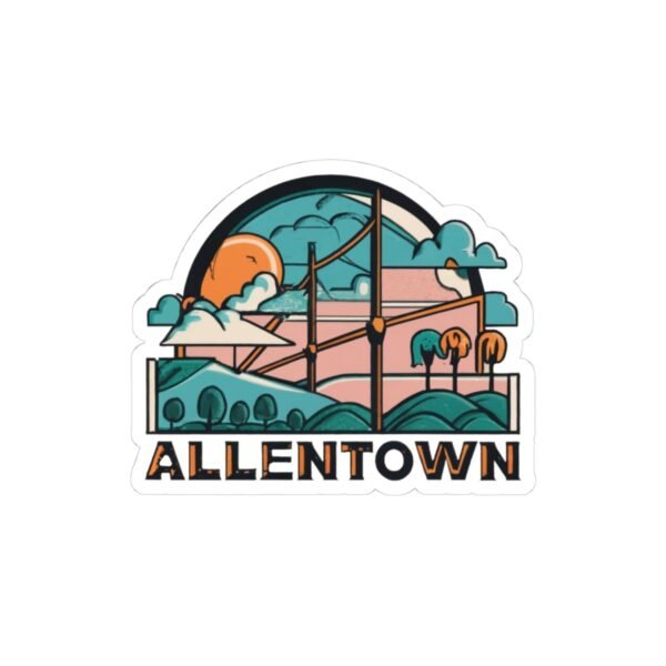 Allentown, Pennsylvania | Alternative city sunset - Kiss-Cut Stickers