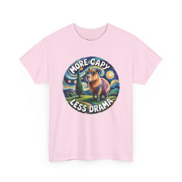 More Capy Less Drama Shirt - Funny Capybara Van Gogh Style Tee, Chill Art T-Shirt, Capybara Nation Gift, Colorful Animal Shirt