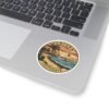 Kiss-Cut Stickers - Ventura, California Surfing Eclipse, Coastal Sticker, Ocean Decal, Beach Lover Gift, Laptop Sticker, Water Bottle Decal