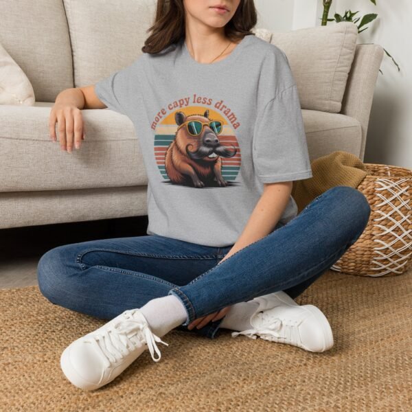10418115479029117416_2048.jpeg More Capy Less Drama T-Shirt - Funny Capybara Shirt, Retro Animal Tee, Chill Mustache Capybara, Capybara Nation Gift Idea
