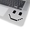 Pixel Smiley Face Sticker - Retro 8-Bit Minimalist Happy Face Decal, Funny Gaming Pixel Art, Cute Laptop & Water Bottle Sticker