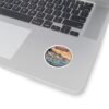 Cadaqués Spain Pixel Art Sticker - Retro Round Vinyl Sticker, Travel Souvenir, Costa Brava Spain Gift, Aesthetic Gaming Style