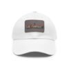 Sausalito California Hat - Square Leather Patch Baseball Cap with Pixel Art Coastal Design, Retro Travel Souvenir Dad Hat