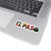 Texas Landscape Kiss-Cut Stickers | El Paso Artistic Letters, Southwest Symbols, Travel Accessories, Unique Decals for Water Bottles and