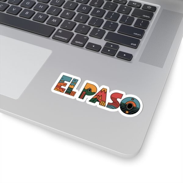 Texas Landscape Kiss-Cut Stickers | El Paso Artistic Letters, Southwest Symbols, Travel Accessories, Unique Decals for Water Bottles and