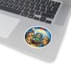 Capybara Poker Night Sticker - Funny Animal Card Game Vinyl Decal, Gambling Gift, Capybara Lover Decor, Retro Cartoon Art
