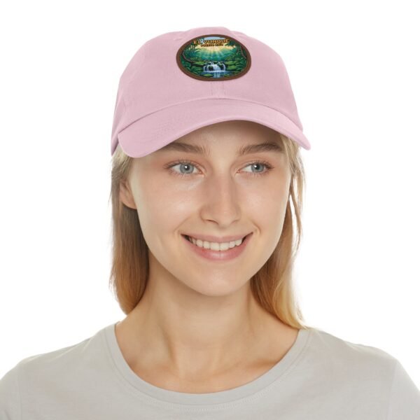 El Yunque Puerto Rico Leather Patch Hat - Tropical Waterfall Cap, Retro Adventure Gift, National Forest Travel Apparel