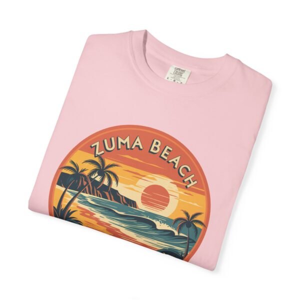 Zuma Beach California T-Shirt - Retro Sunset Graphic Tee, Coastal Surf Shirt, Vintage Beachwear Gift, Unisex Summer Shirt