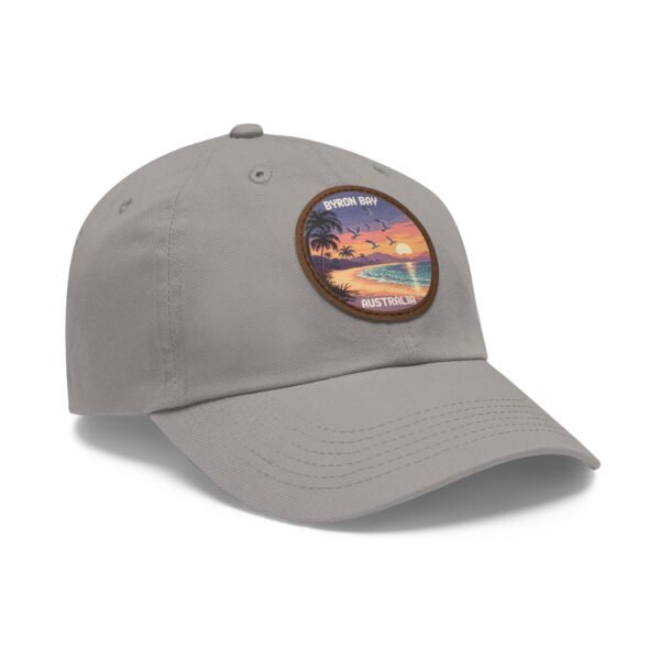 10658237352271223037_2048.jpeg Byron Bay Pixel Art Hat - Retro Sunset Leather Patch Cap | Australia Beach Dad Hat | Vintage Ocean View | Gamer Travel Gift