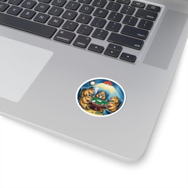 Capybara Poker Night Sticker - Funny Animal Card Game Vinyl Decal, Gambling Gift, Capybara Lover Decor, Retro Cartoon Art