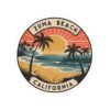 Zuma Beach Sunset Kiss-Cut Stickers | Tropical Vibe Decor | California Gift | Summer Party Essentials | Laptop & Water Bottle Stickers