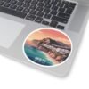 Nerja Spain Pixel Art Sticker - Retro 8-Bit Coastal Design | Andalucía Travel Vinyl Decal for Laptop, Journal & Water Bottle