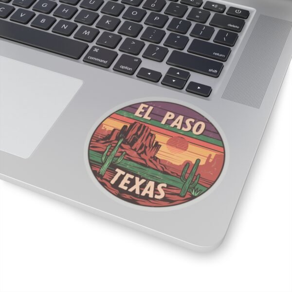 Desert Sunset Kiss-Cut Stickers | El Paso Texas, Cactus and Rocks, Southwestern Decor, Laptop Decals, Wanderlust Travel Accessories