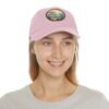 Cabo de Gata Hat - Spain Leather Patch Cap, Retro Coastal Sunset Design, Mediterranean Travel Souvenir, Unique Beach Town Gift