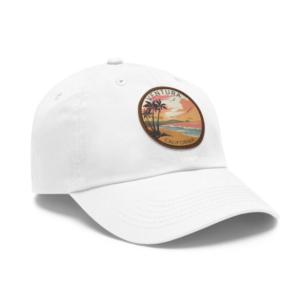 10913963146651298823_2048.jpeg Ventura California Hat - Vintage Sunset Leather Patch Cap | Coastal Beach Dad Hat with Palm Trees & Ocean View | Retro Surf Gift