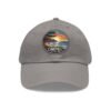 Carmel by the Sea Hat - Pixel Art Sunset Leather Patch Cap, California Coastal Retro Style, Unique Travel Souvenir Gift