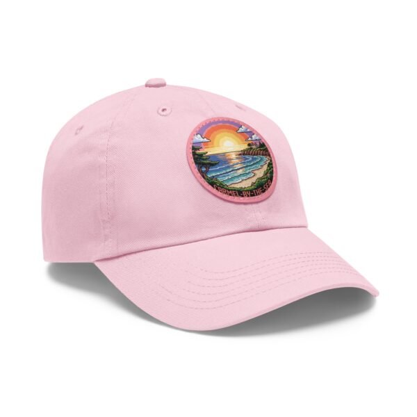 Carmel by the Sea Hat - Pixel Art Coastal Sunset Leather Patch Cap, California Retro Gamer Style, Unique Travel Souvenir Gift