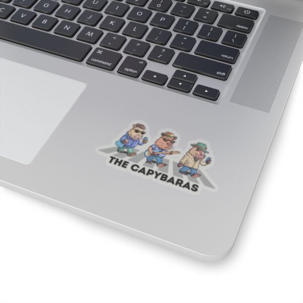 1097573382497263061_1200.jpeg Cool Capybaras Crossing Sticker, Cute Rodent Lover Gift, Gift for Capybara Lover, Pixel Art Design