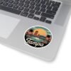 Tampa Florida Retro Sticker - Vintage Sunset City Skyline with Bridge, Boats & Palms - Florida Travel Decal, Souvenir and Gift
