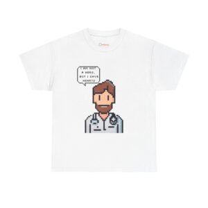Pixel Doctor Shirt - Funny Medical Student Gift, Save Hearts Tee, Healthcare Worker Appreciation, Pixel Art T-Shirt for Doctors & Nurses