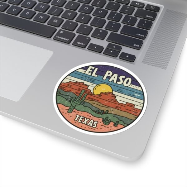 Desert Landscape Stickers, Southwest Cactus Decals, El Paso Texas Vinyl Stickers, Travel Adventure Souvenirs, USA State City Kiss-Cut Decor