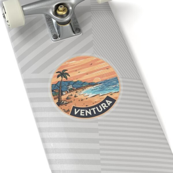 Ventura, California - Sunset on the shore of the beach - Kiss-Cut Stickers