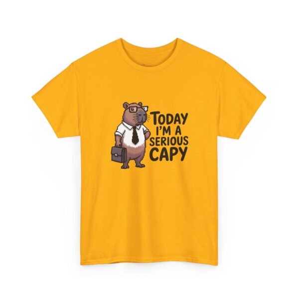 A Serious Capy T-Shirt - Funny Capybara Office Humor Tee - Retro Pixel Art Animal Shirt - Coworker Gift Idea