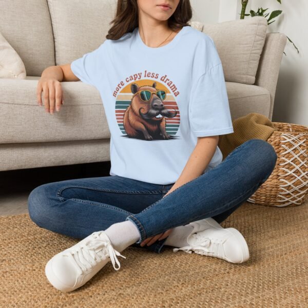 11110066399548770620_2048.jpeg More Capy Less Drama T-Shirt - Funny Capybara Shirt, Retro Animal Tee, Chill Mustache Capybara, Capybara Nation Gift Idea