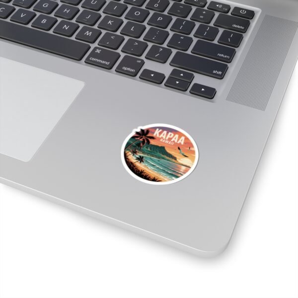 11135252124621674601_1200.jpeg Kapaa Hawaii Sticker - Vibrant Sunset Beach Art with Nounou Mountain & Coconut Coast - Tropical Travel Souvenir and Coastal Decor