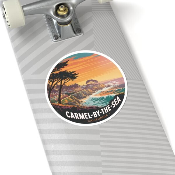 11163798900779207530_1200.jpeg Carmel-by-the-Sea California Sticker - Retro Coastal Sunset Cliffside Ocean Waves Design - Vintage Travel Souvenir Vinyl Decal