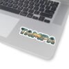 Tampa Pixel Art Sticker - Retro Gaming Coastal Design with Dolphins, Palm Trees, Sunset and Skyline - Florida Souvenir Decal