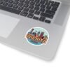 Wichita, KS City Drawing Stickers - Kiss-Cut Sticky Decals, Labels for Laptop, Water Bottle, Planner, Scrapbook, Travel Journal