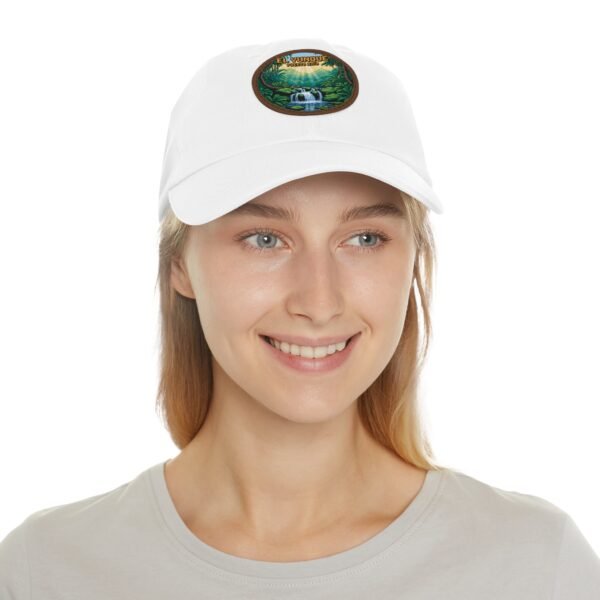 El Yunque Puerto Rico Leather Patch Hat - Tropical Waterfall Cap, Retro Adventure Gift, National Forest Travel Apparel