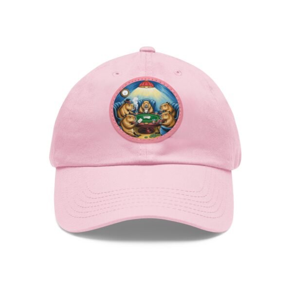 Capybara Poker Hat - PU Leather Patch Funny Animal Baseball Cap, Art Parody Gift