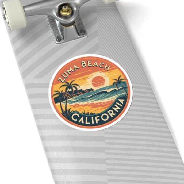 Zuma Beach California Sunset Serenity, Kiss-Cut Decals, Laptop Sticker, Scrapbooking, Water Bottle, Planner Stickers