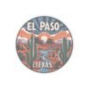 Desert Sunset Splendor Kiss-Cut Stickers, El Paso, Texas Decor, Cactus Sticker, Southwestern Gift, Scrapbooking Supplies, Laptop Decal