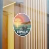 Comillas Spain Sticker: Fishermen Boat Sunset Pixel Art