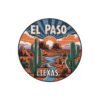 Desert Sunset Splendor Kiss-Cut Stickers, El Paso, Texas Decor, Cactus Sticker, Southwestern Gift, Scrapbooking Supplies, Laptop Decal