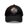 Nerja Spain Hat - Leather Patch Cap with Coastal Sunset Design | Andalucía Beachwear Gift for Travelers & Dreamers