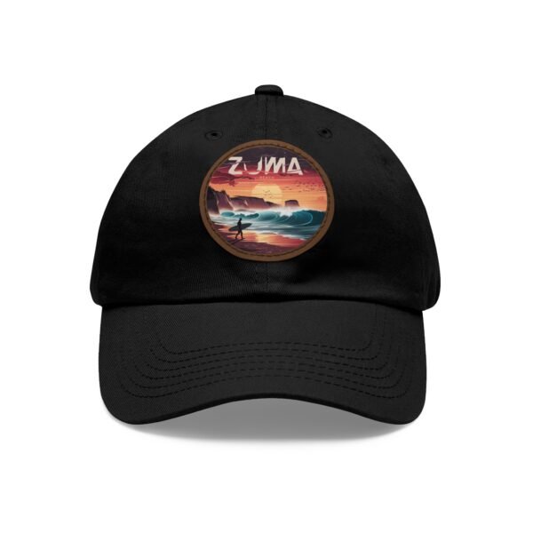 1157257348927736500_2048.jpeg Zuma Beach California Hat - Retro Surf Cap with Leather Patch, Coastal Sunset Design, Malibu Surfer Gift, Beach Lover Dad Hat