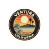 Stickers - Ventura California Beach Sunset Design - Coastal Vibes, Kiss-Cut Stickers, Laptop Decals, Water Bottle Stickers, Scrapbooking,